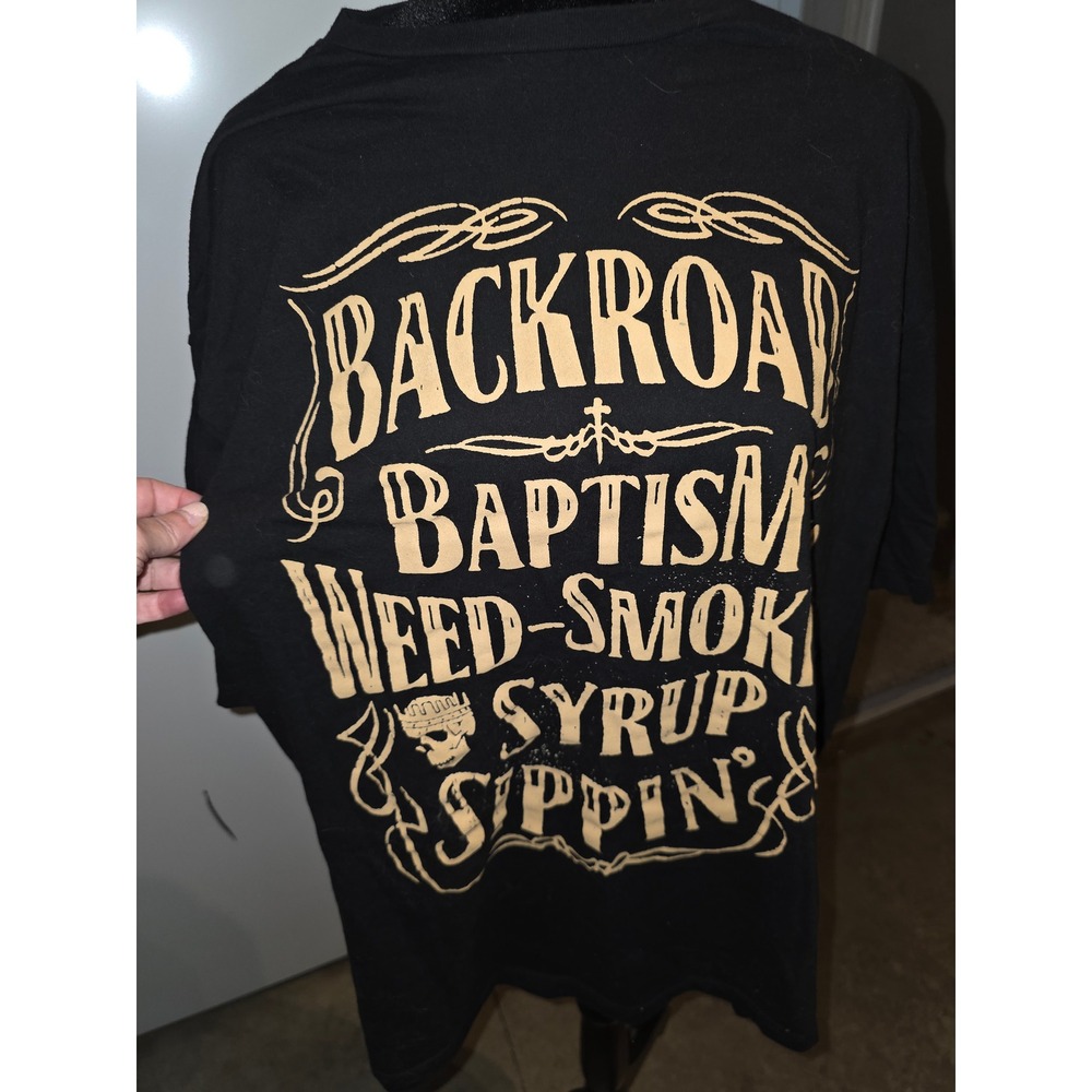 Jelly Roll Backroad Baptism Tour Shirt Mens XL Black Graphic Tee TeeStyled